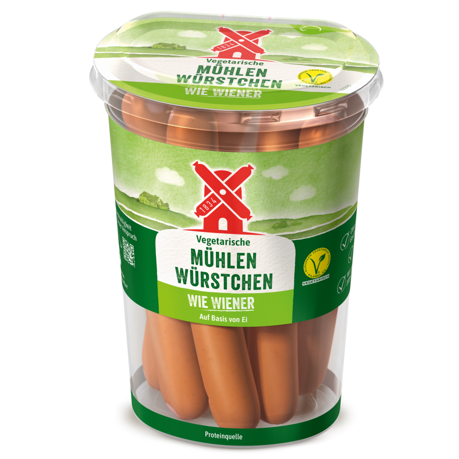Vegetarische Mühlen Würstchen probieren Rügenwalder Mühle